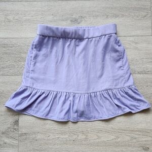 J. Crew Purple Velvet Skirt Womens Small Peplum Spring Pastel Lavender Summer